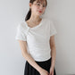 【TIME SALE】半袖アシメドレープTシャツ【ネコポス】