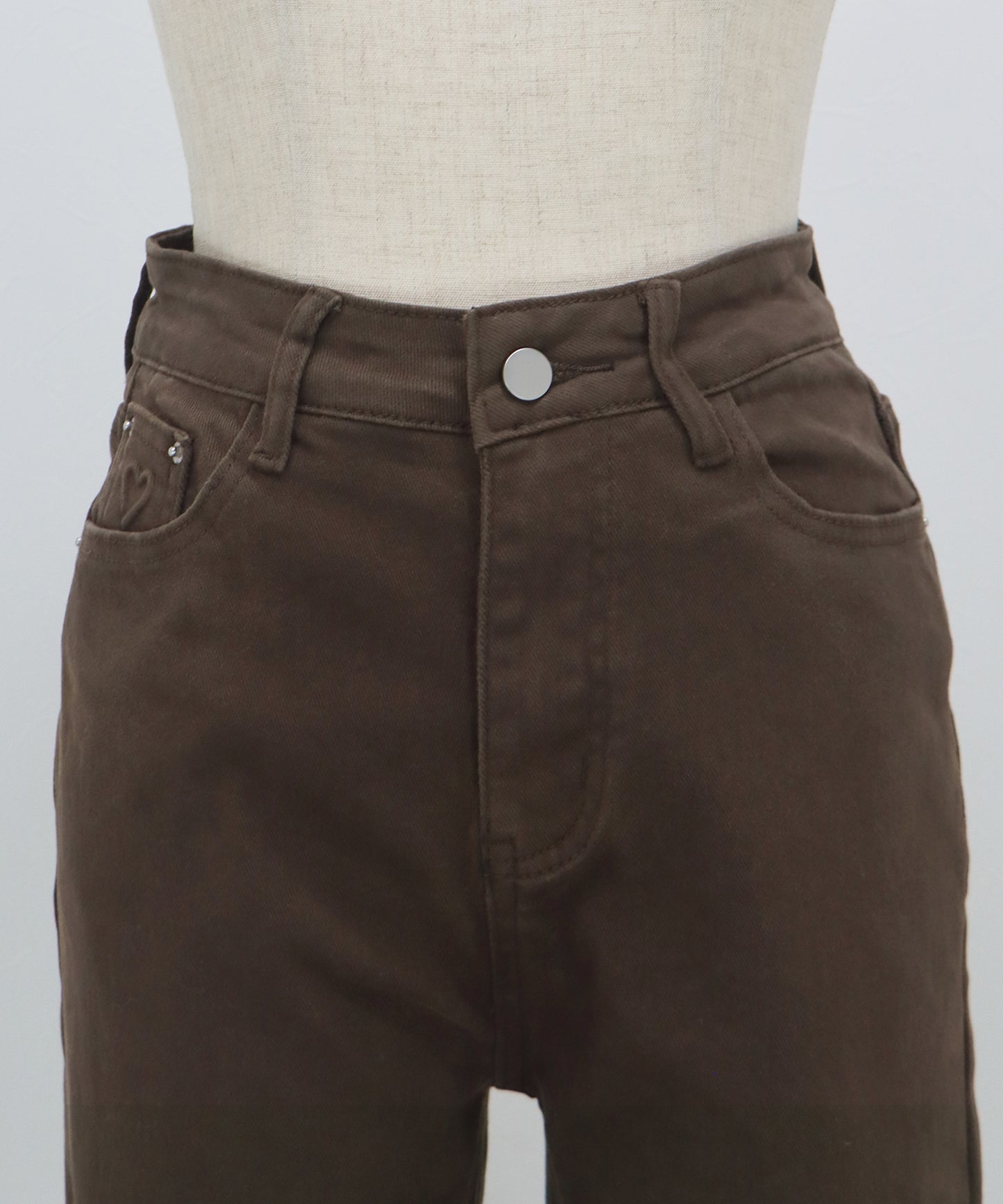 ハートエンボスデニムパンツ