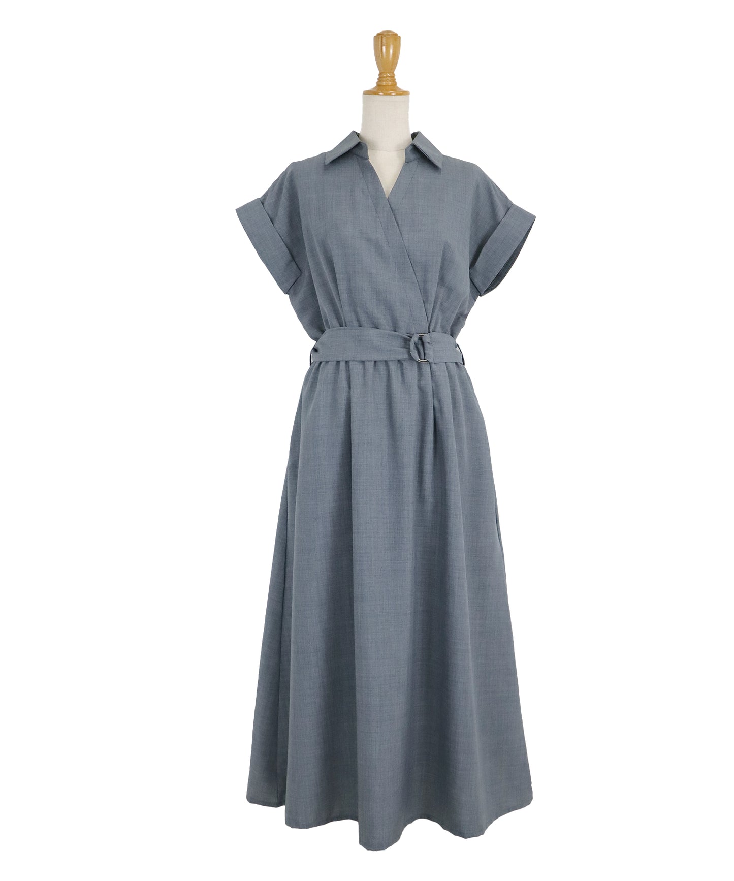 【TIME SALE】カシュクールシャツワンピース
