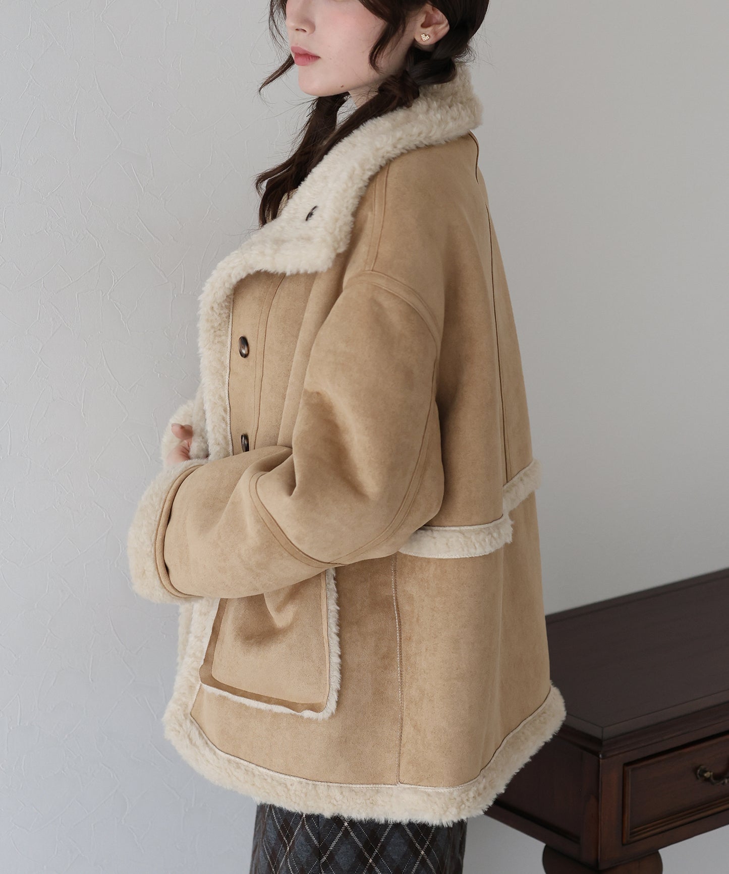 リバーシブルボアムートンコート