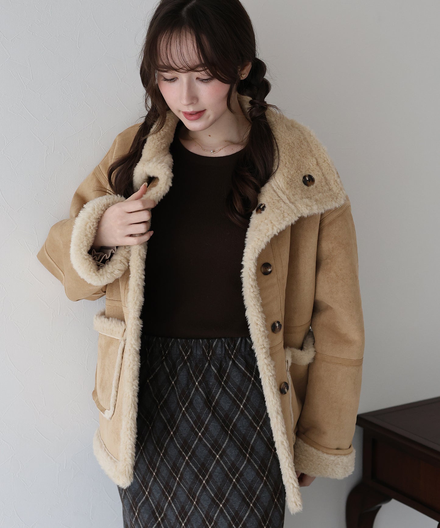 リバーシブルボアムートンコート