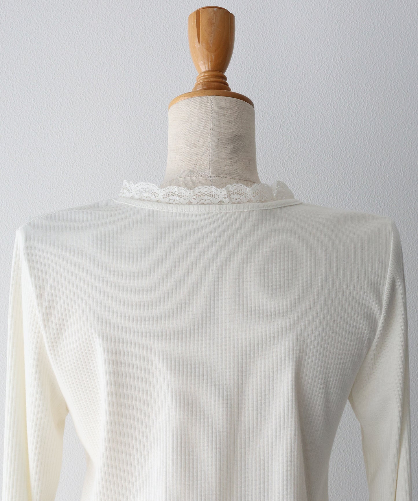 【早割5％OFF】レースドッキングリブカットソー【ネコポス】