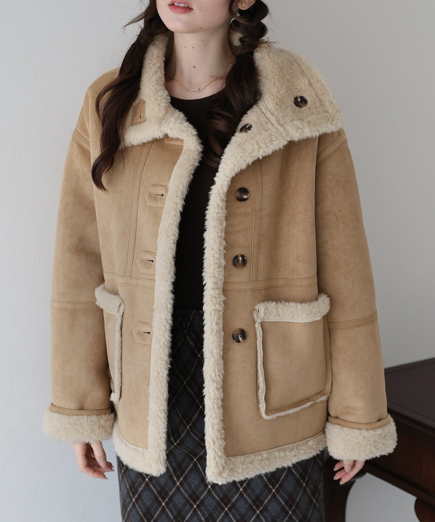 リバーシブルボアムートンコート – BLUE ONLINE