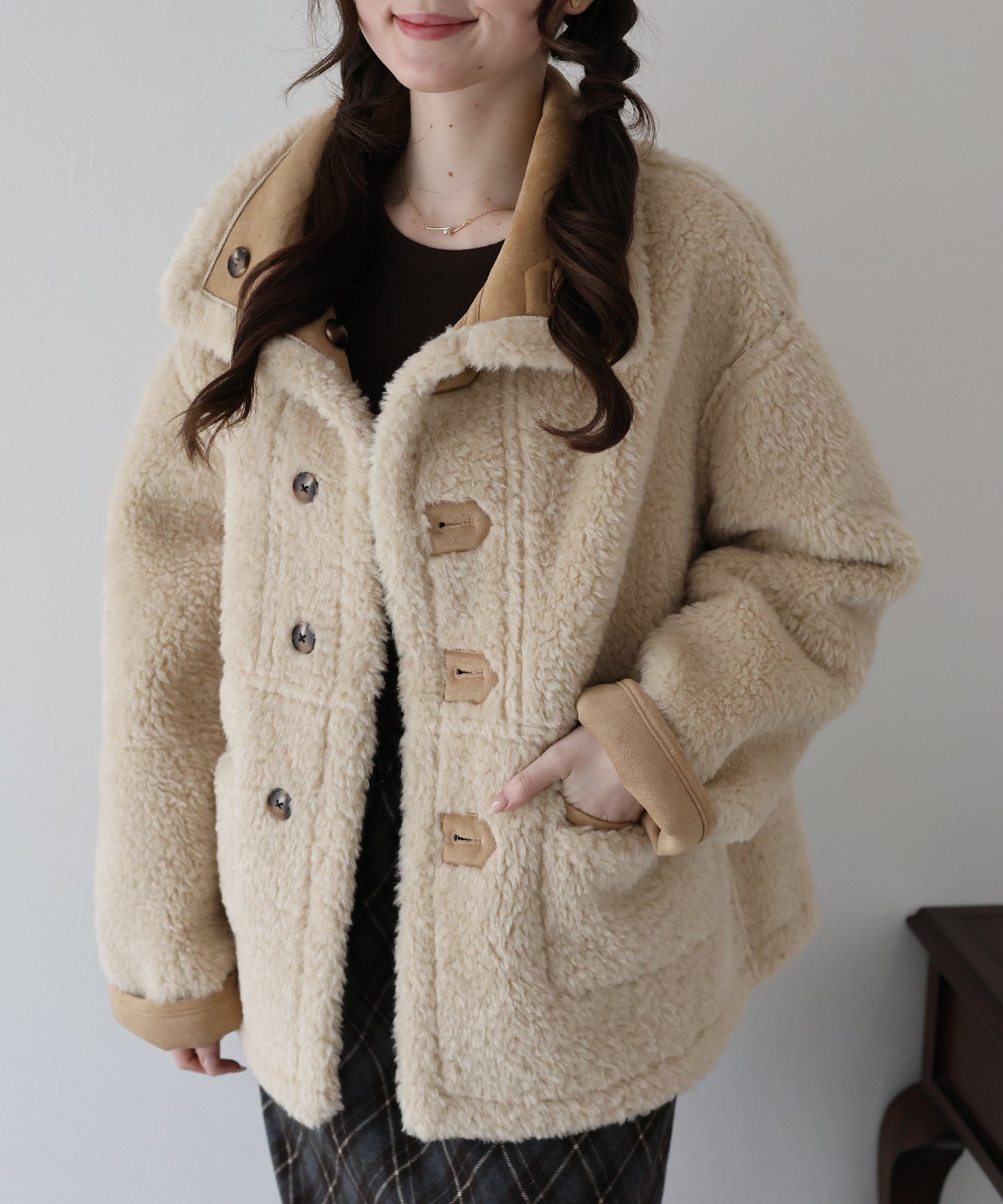 リバーシブルボアムートンコート