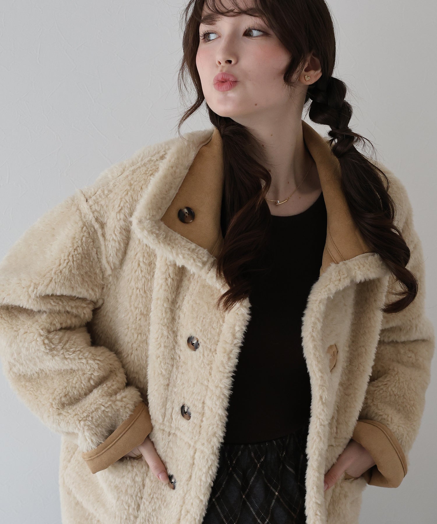 リバーシブルボアムートンコート – BLUE ONLINE