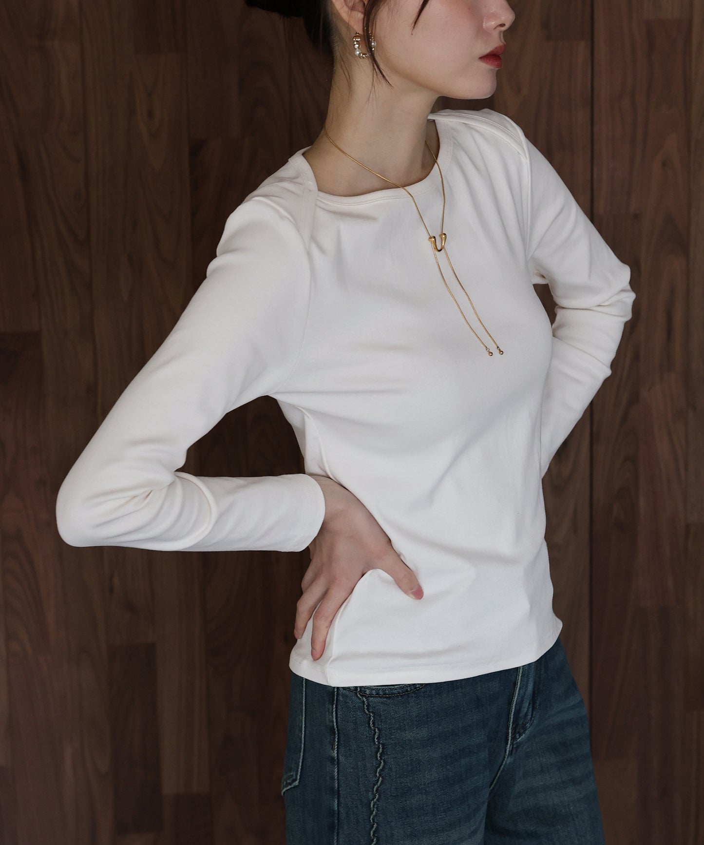 ボートネックTシャツ【ネコポス】