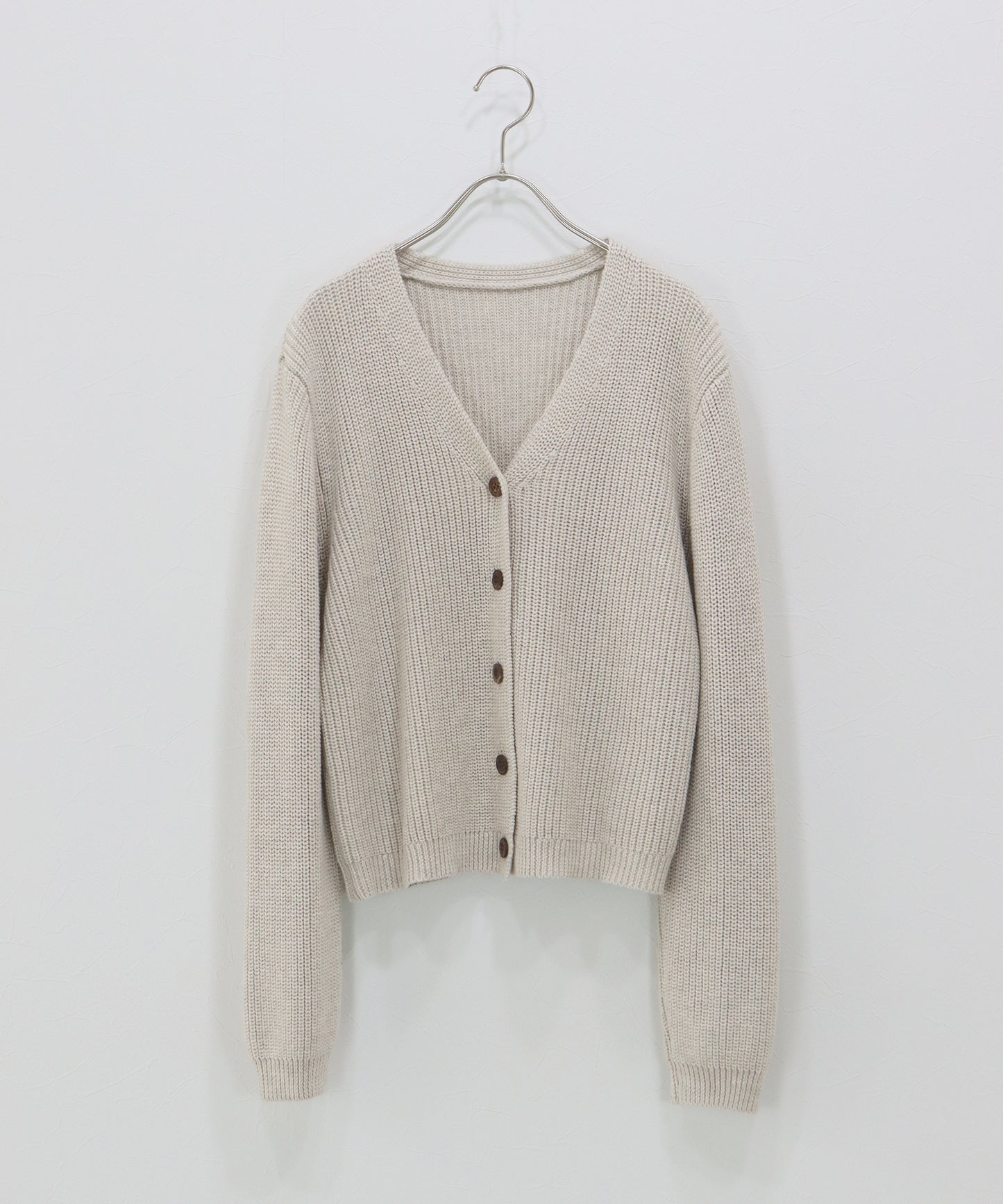 スラブニットＶネックカーディガン