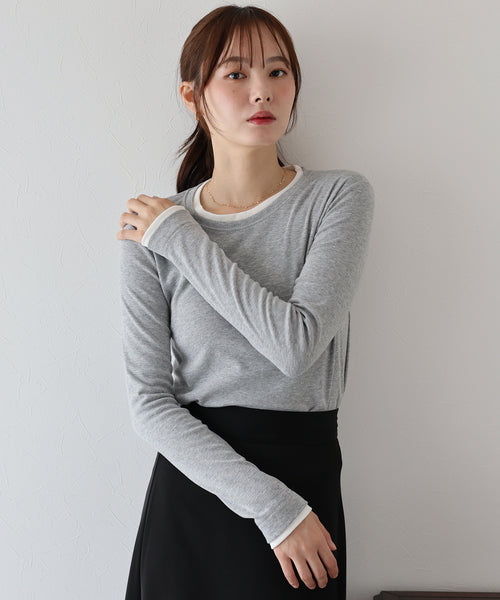 山田 rice nine ten レイヤードニット ボーダー ロンt 山田 rice nine ten レイヤードニット ボーダー ロンt rice nine