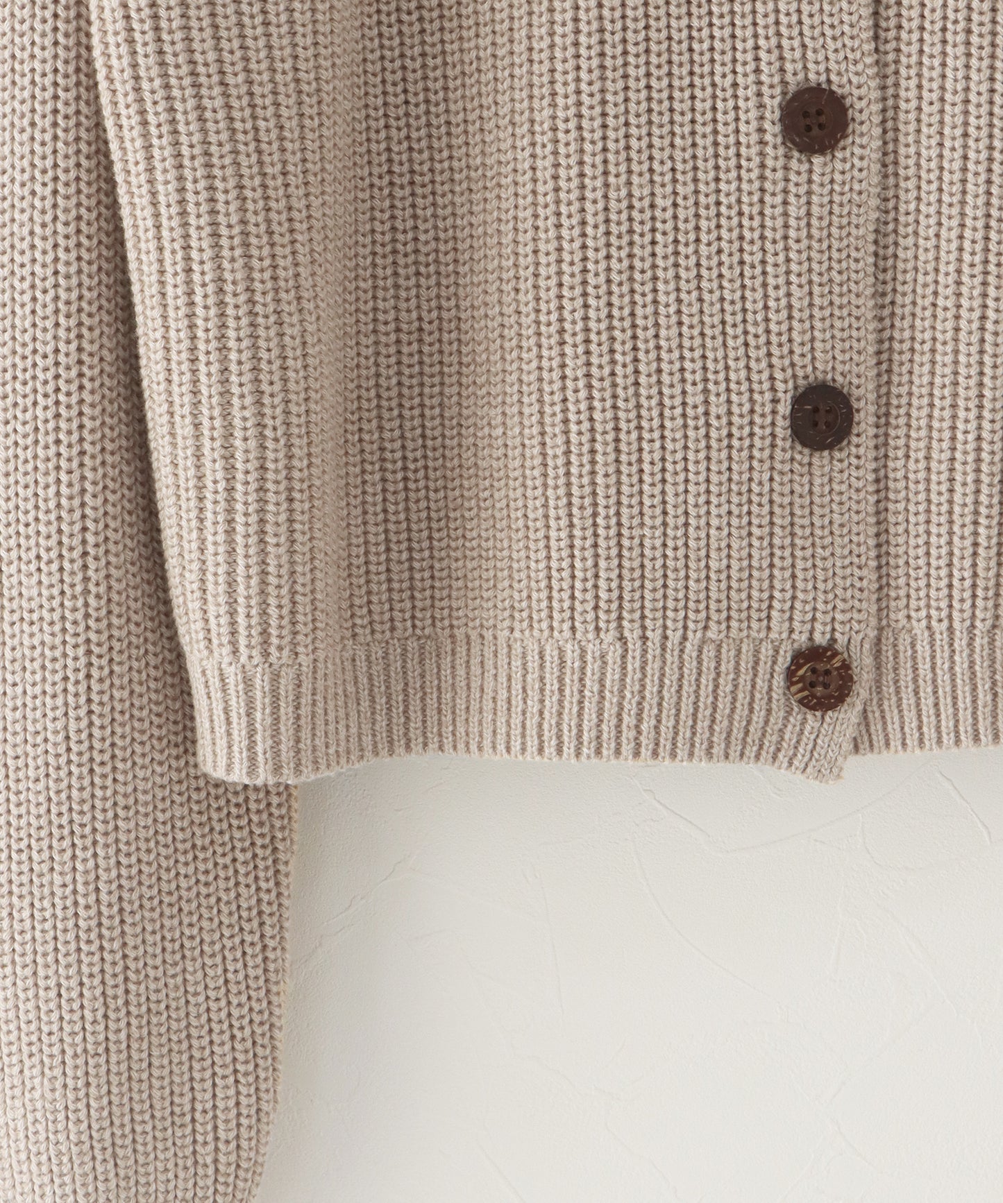 スラブニットＶネックカーディガン