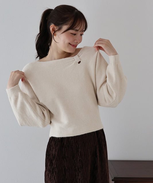 【早割5％OFF】リボンドルマンニット