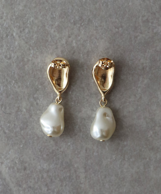 淡水パールドロップピアス【ネコポス】