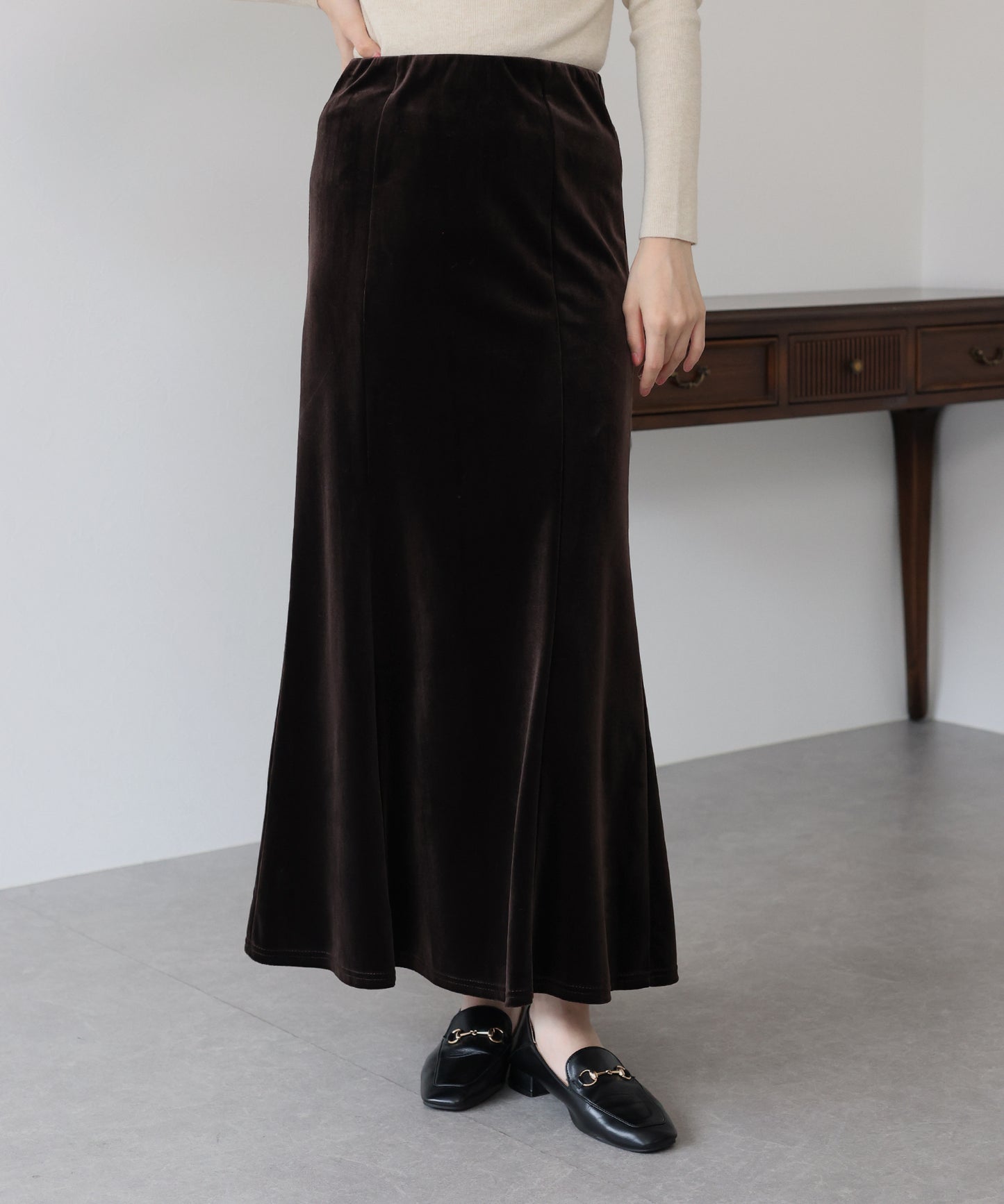 ベロアマーメイドスカート