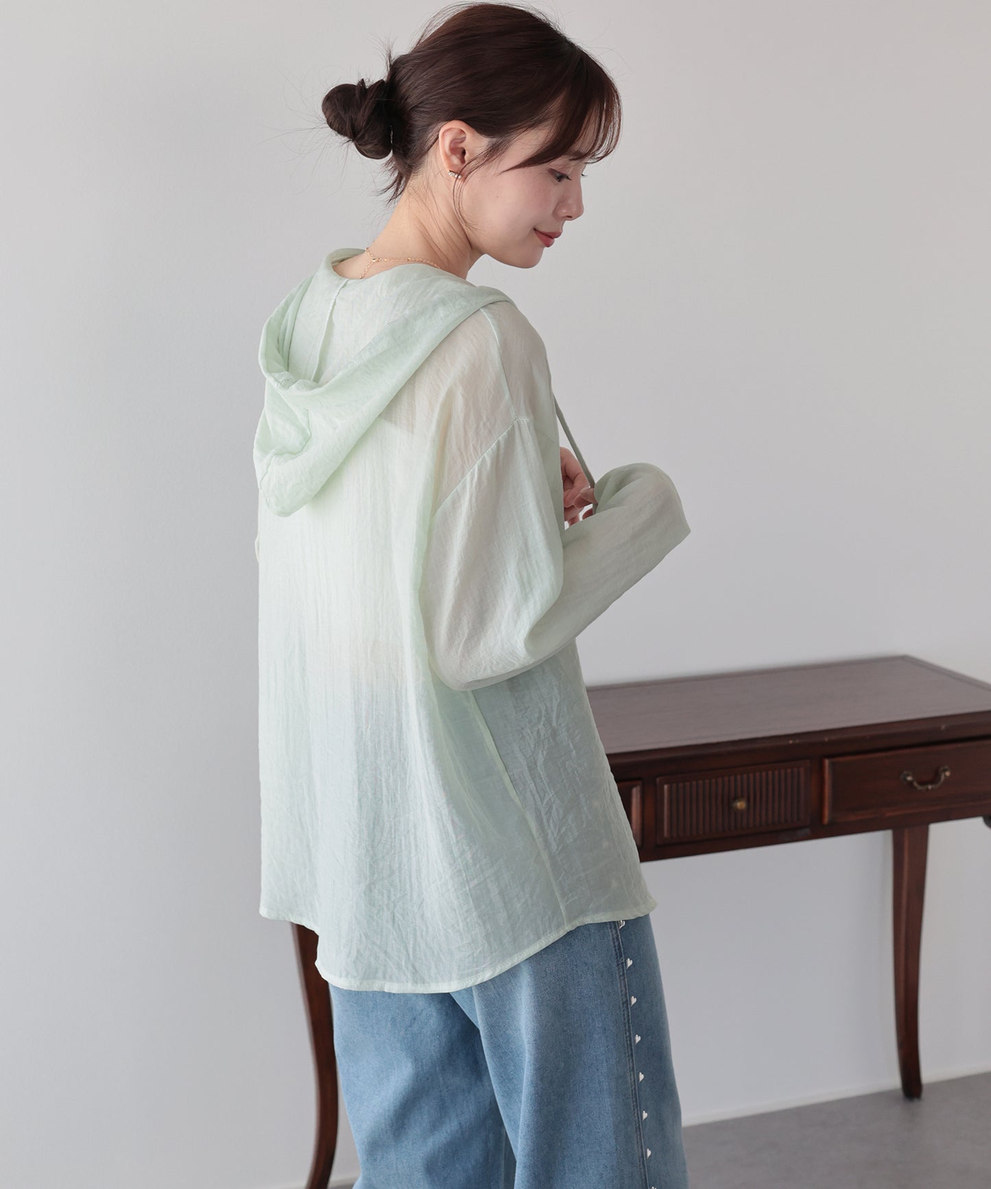 【早割5％OFF】シアーシャツパーカー【メール便】