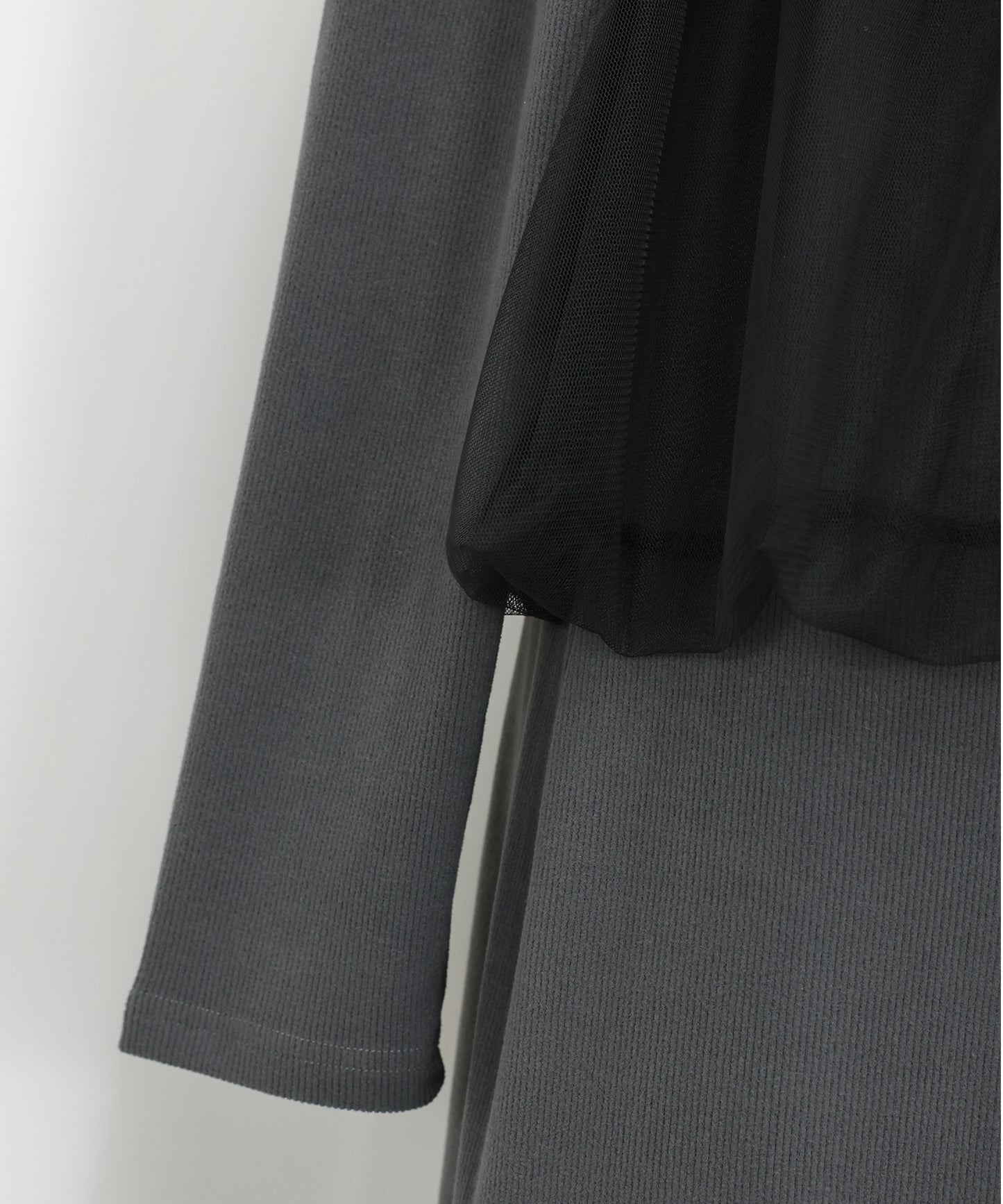 チュールバルーンドッキングワンピース