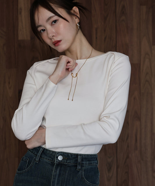 ボートネックTシャツ【ネコポス】