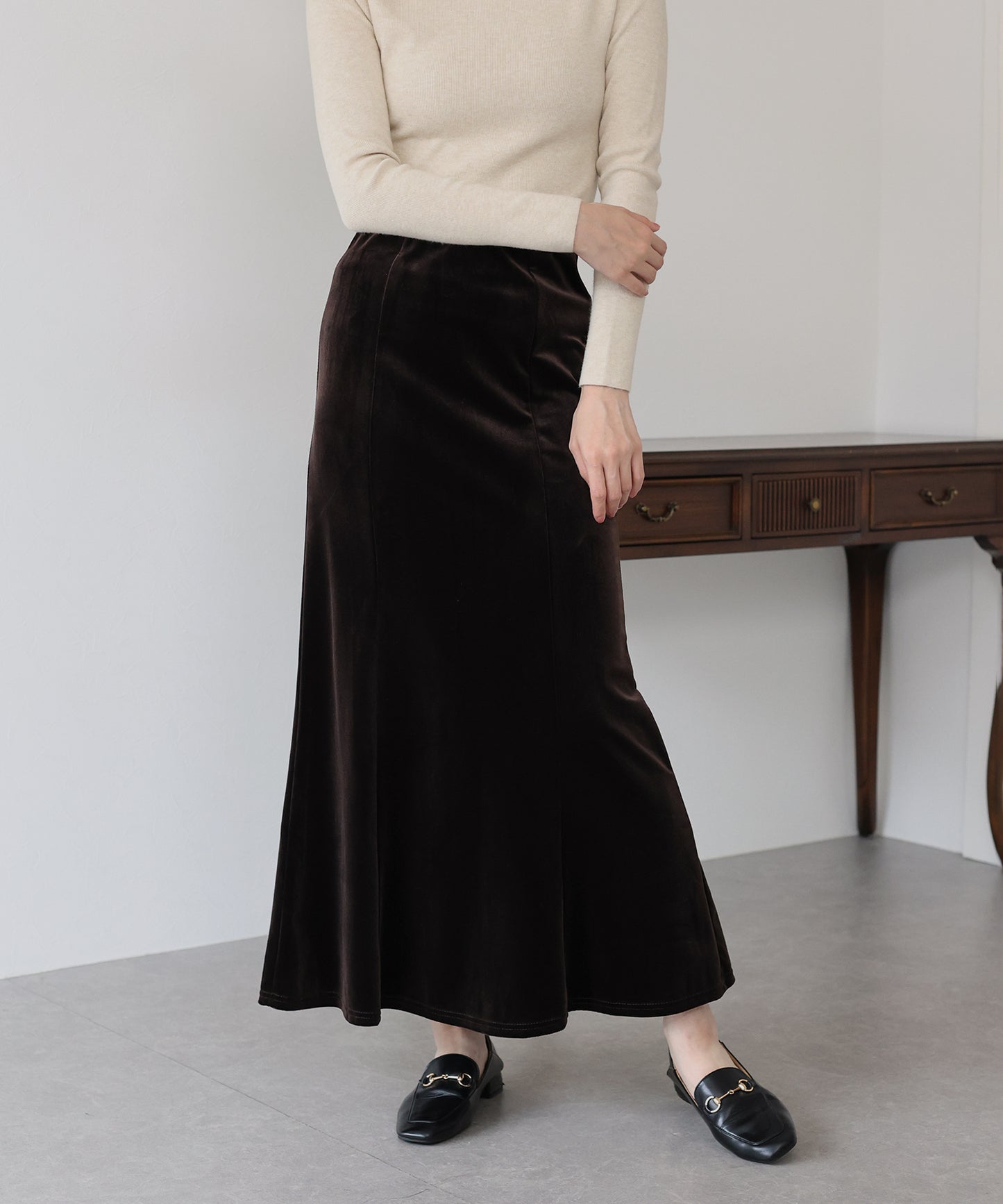 ベロアマーメイドスカート