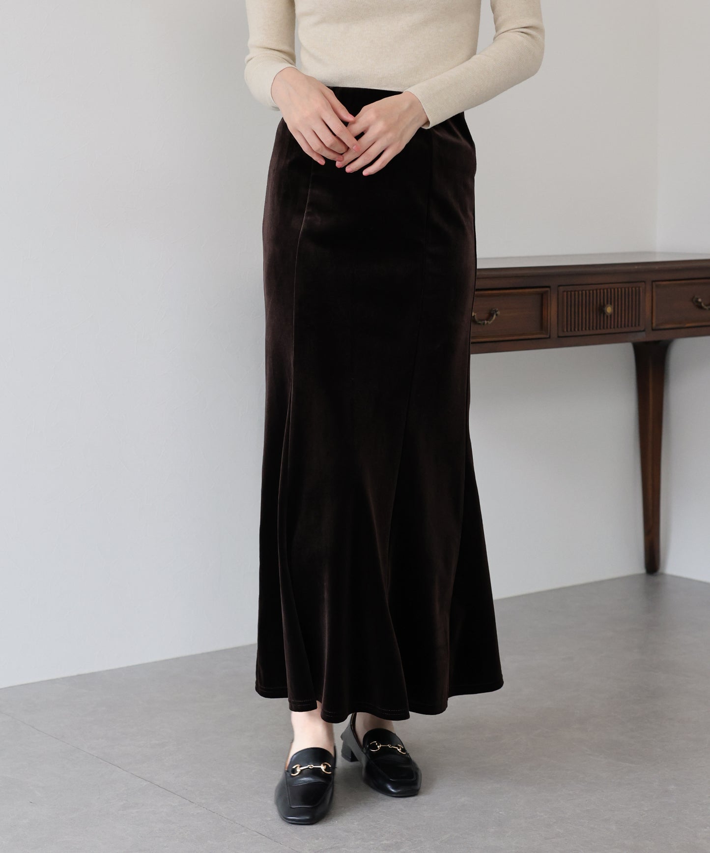 ベロアマーメイドスカート