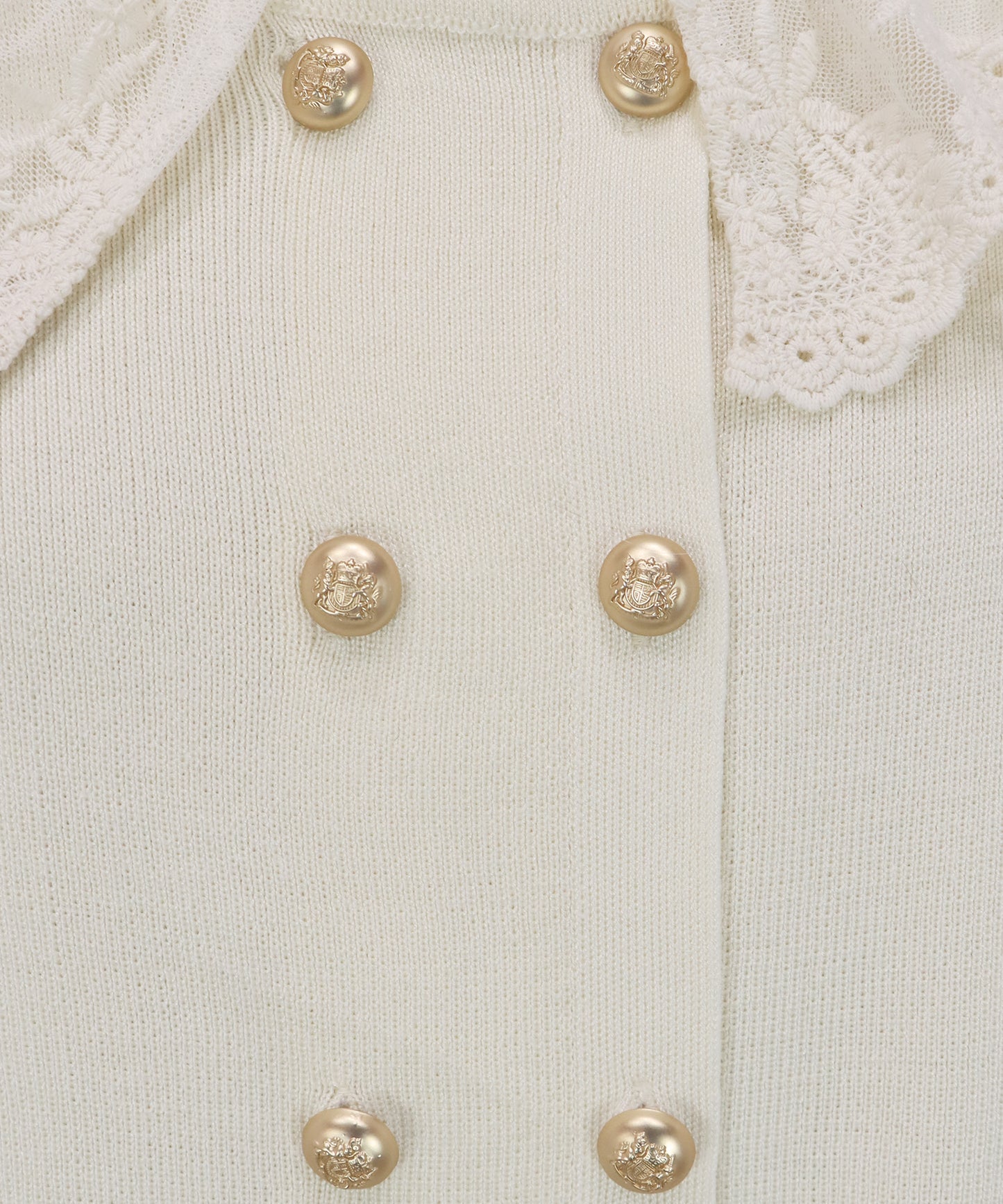 レース襟ドッキングニット