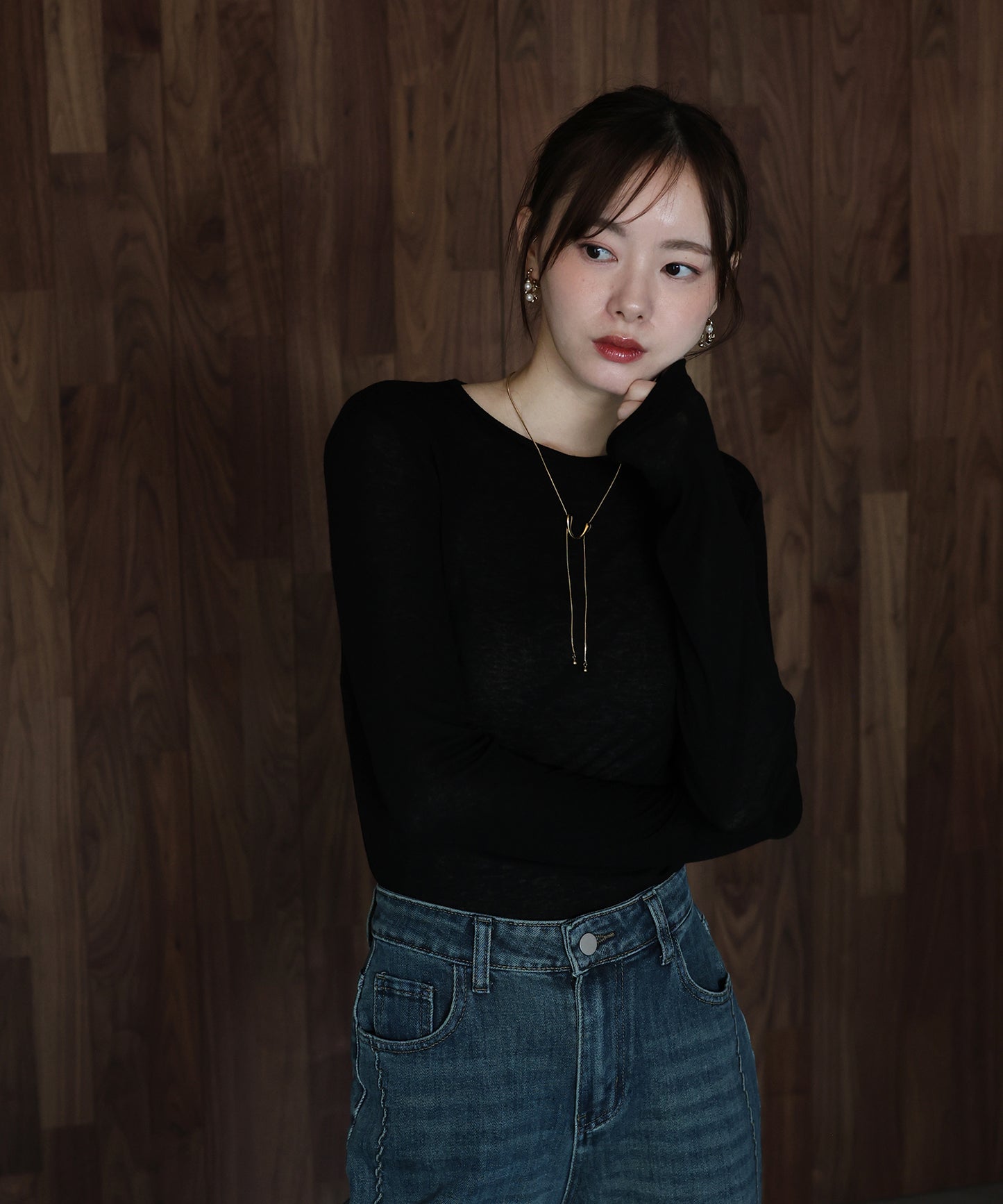 ロングスリーブシアーカットソー【ネコポス】