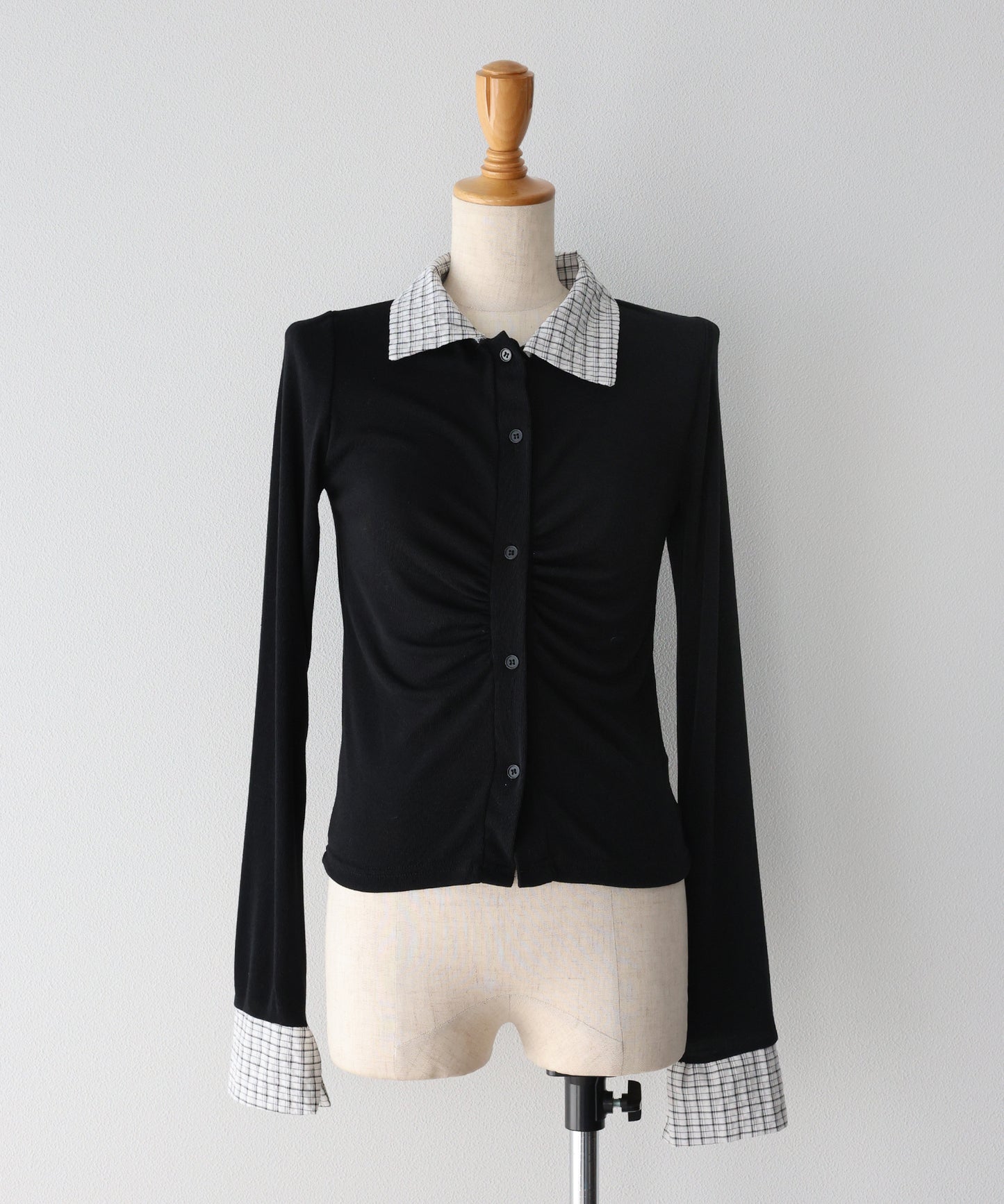 【早割5％OFF】チェックシャツドッキングカーディガン【ネコポス】