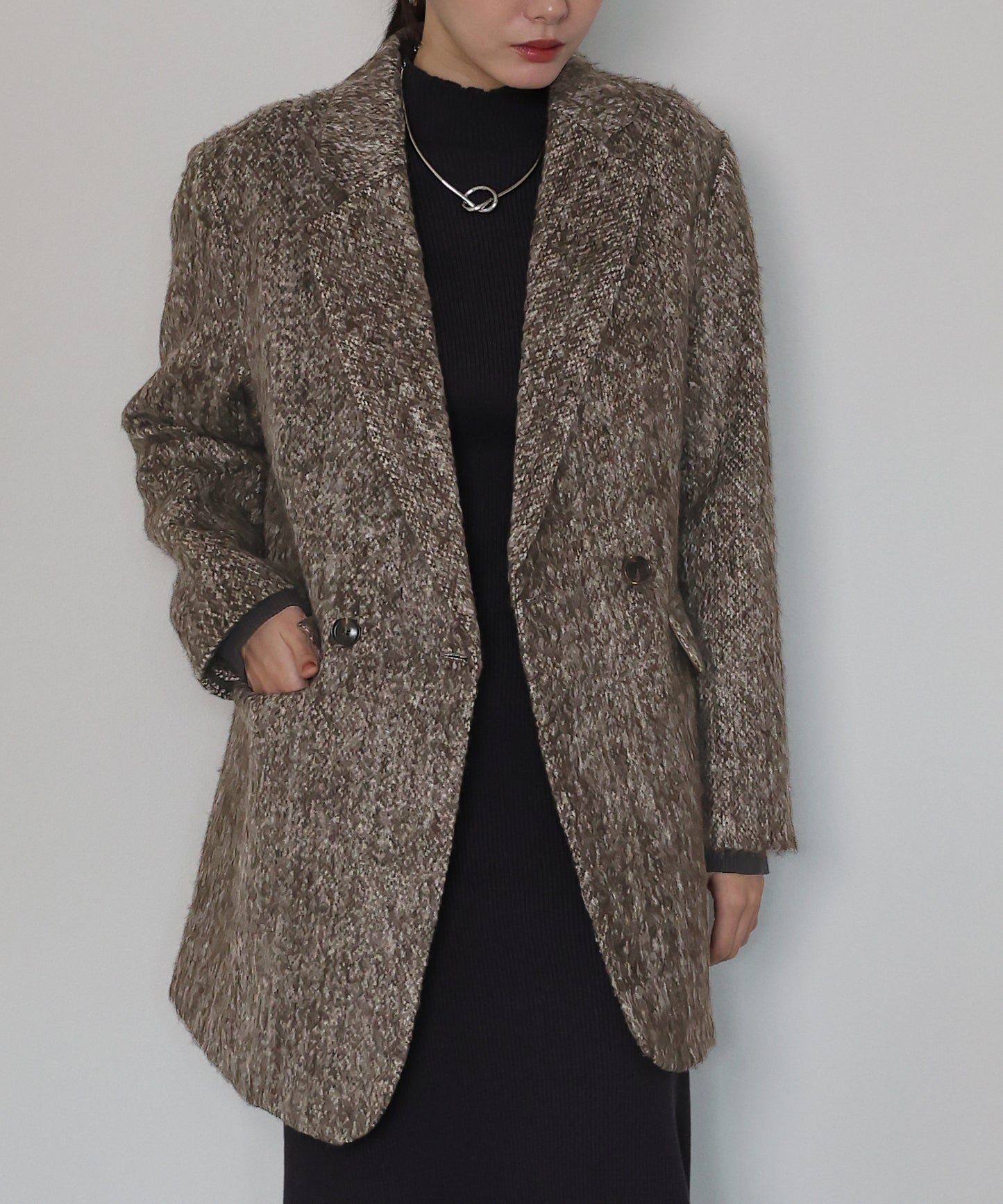 【SALE】[J by blue]シャギーハーフコート