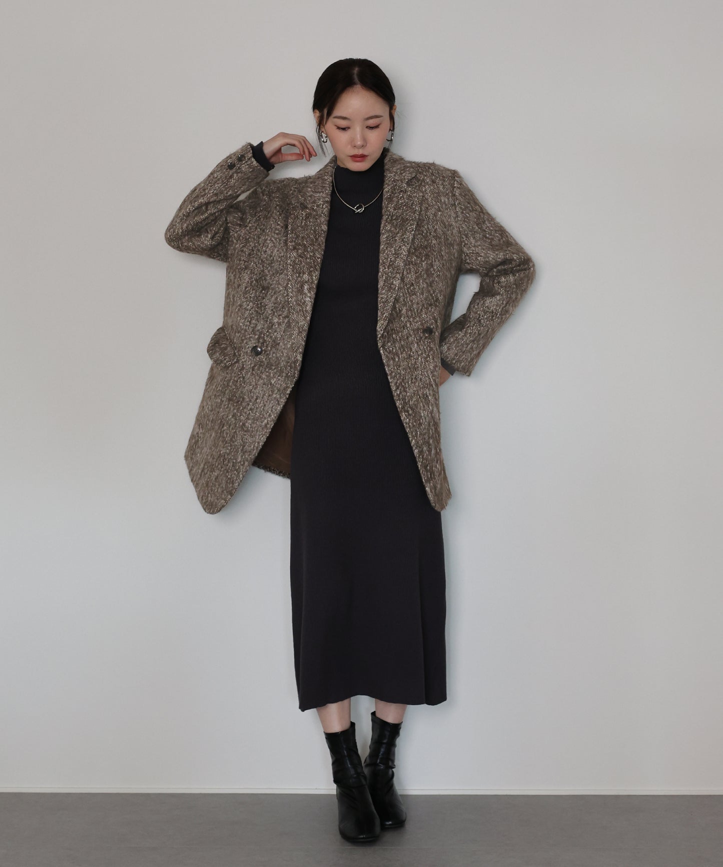 【SALE】[J by blue]シャギーハーフコート