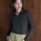 【早割5％OFF】バイカラースキッパーポロニット