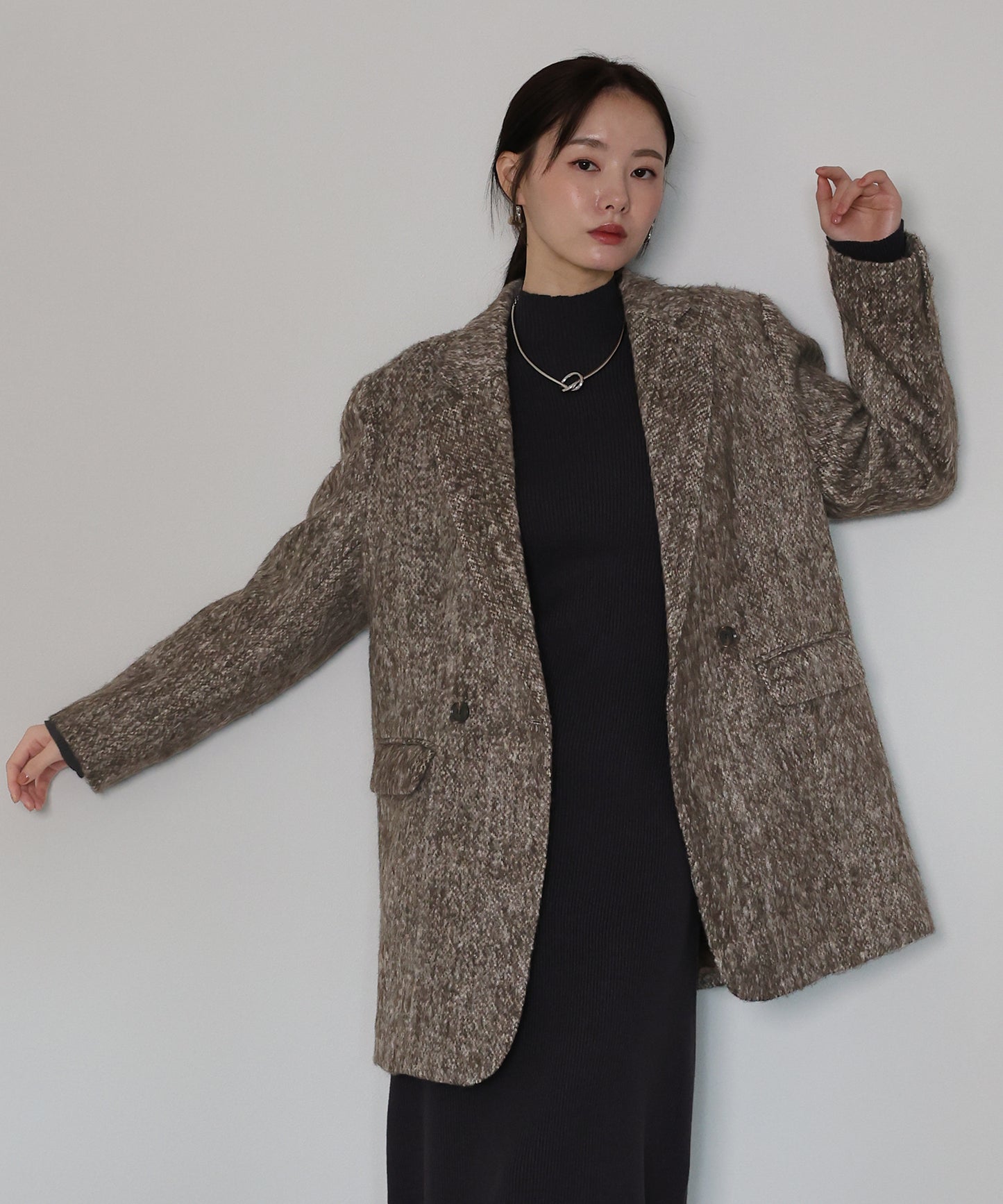 【SALE】[J by blue]シャギーハーフコート