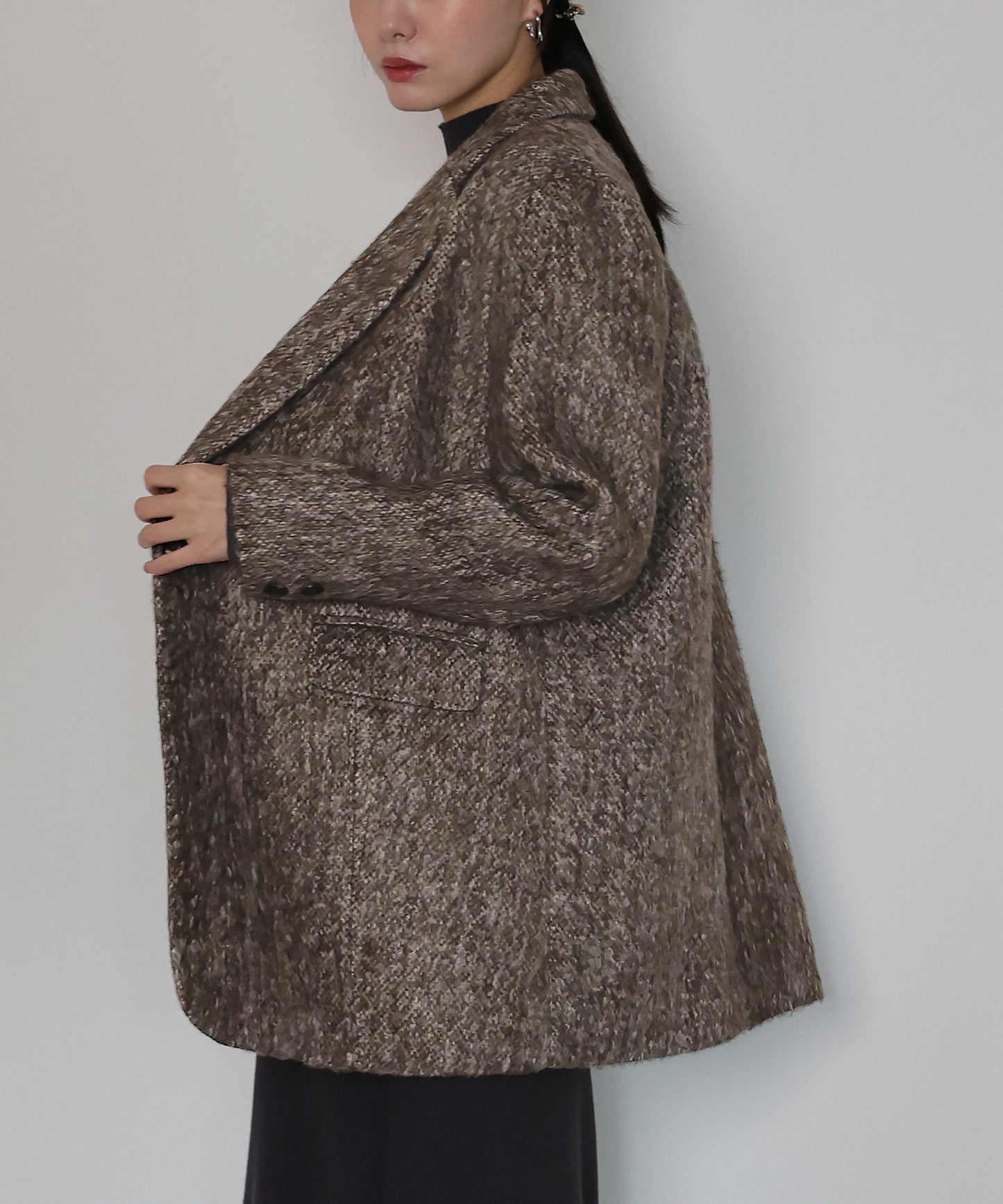 【SALE】[J by blue]シャギーハーフコート