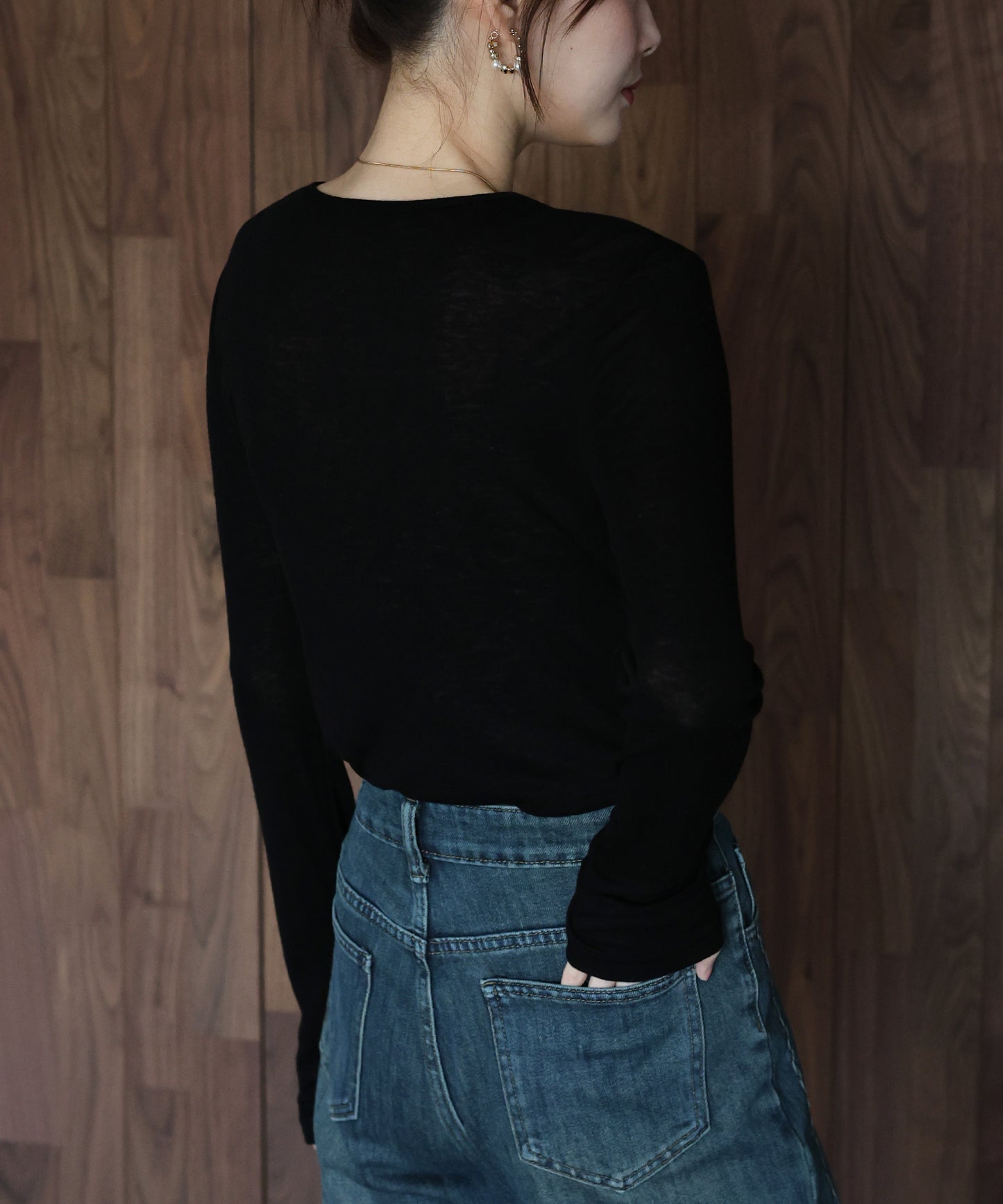 ロングスリーブシアーカットソー【ネコポス】