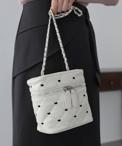 ハート刺繍キルティングバッグ