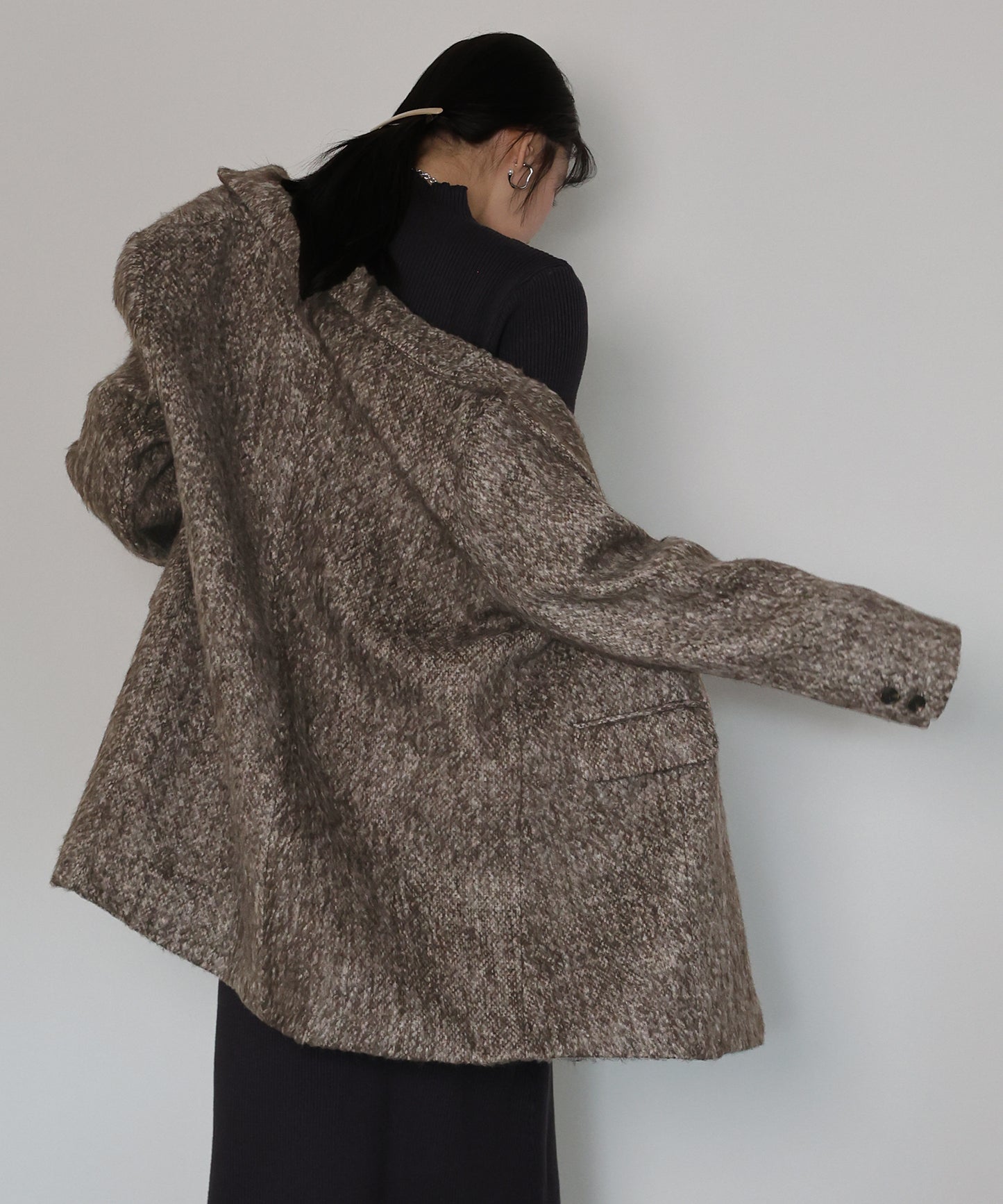 【SALE】[J by blue]シャギーハーフコート