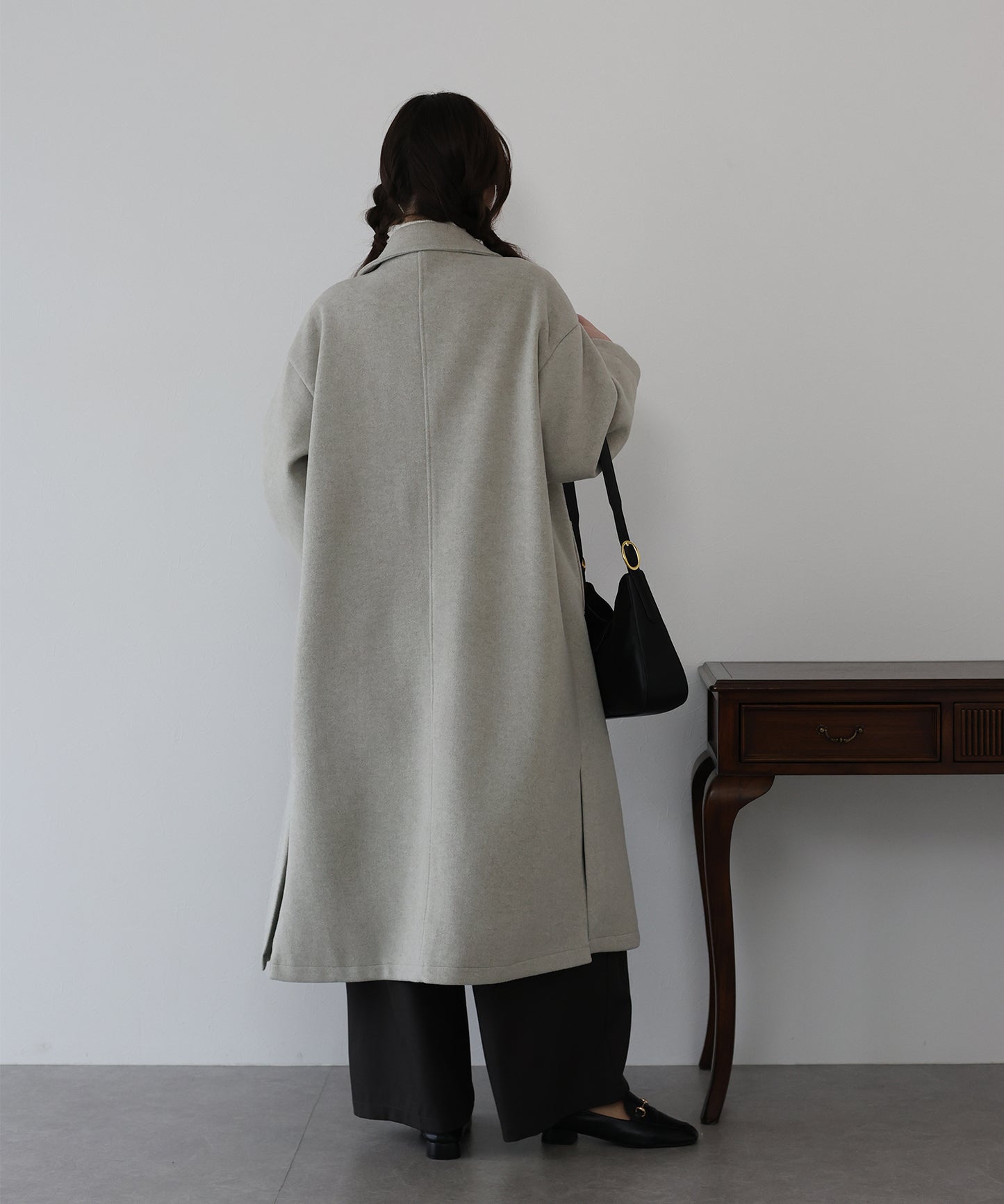 【早割5％OFF】テーラードウールロングコート