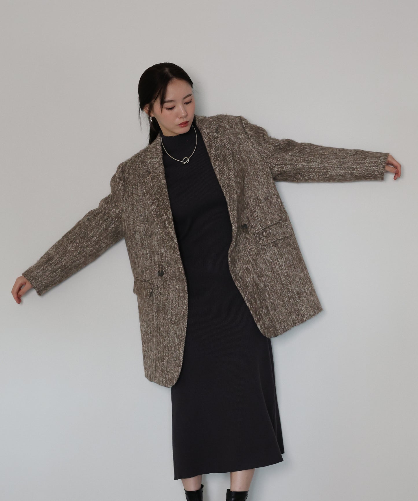 【SALE】[J by blue]シャギーハーフコート