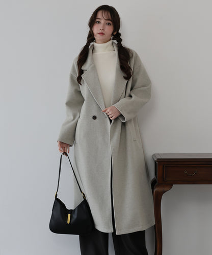 【早割5％OFF】テーラードウールロングコート