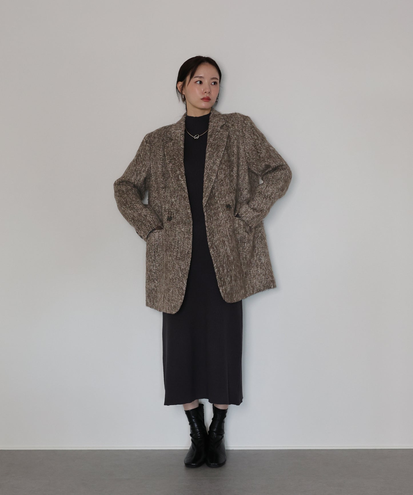 【SALE】[J by blue]シャギーハーフコート