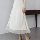 【早割5％OFF】レース切替サテンマーメイドスカート