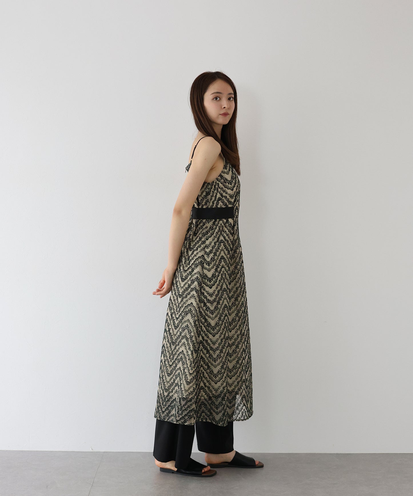 【新商品限定5％OFF（火）】【日本製】ジャガードキャミワンピース[J by blue]