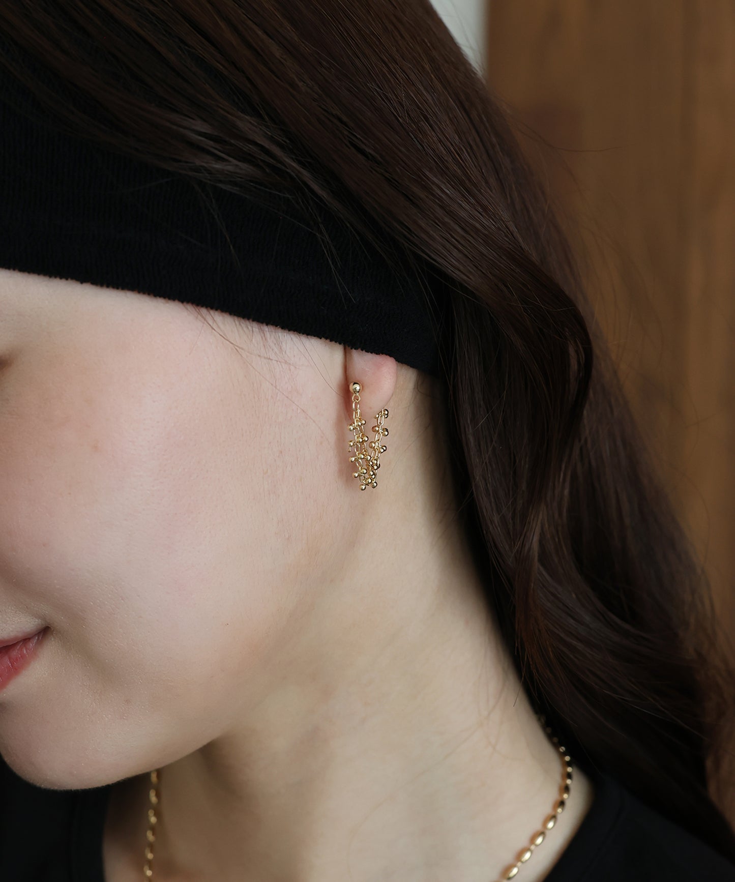 チェーンフープピアス / ニッケルフリー【メール便】