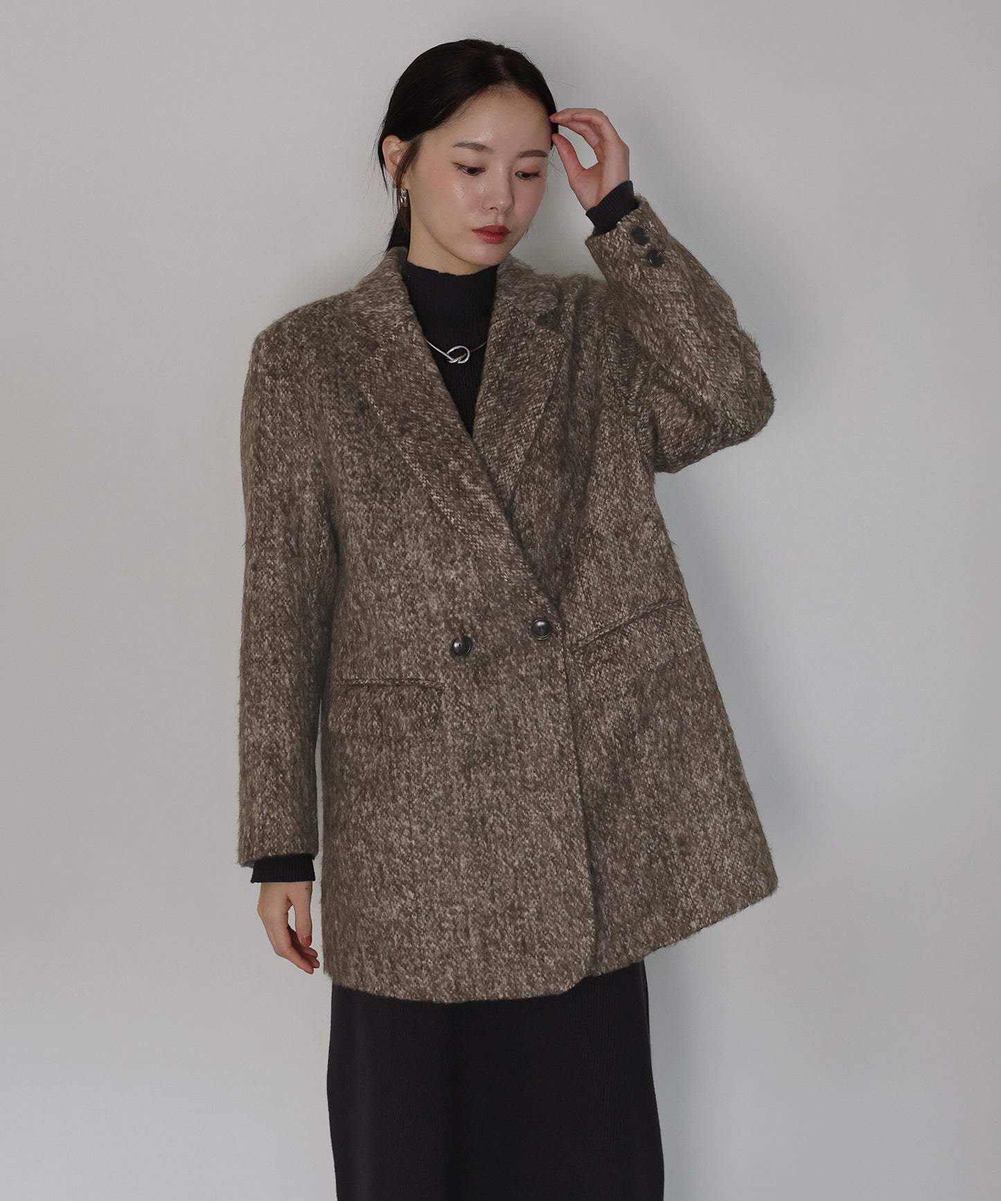 【SALE】[J by blue]シャギーハーフコート