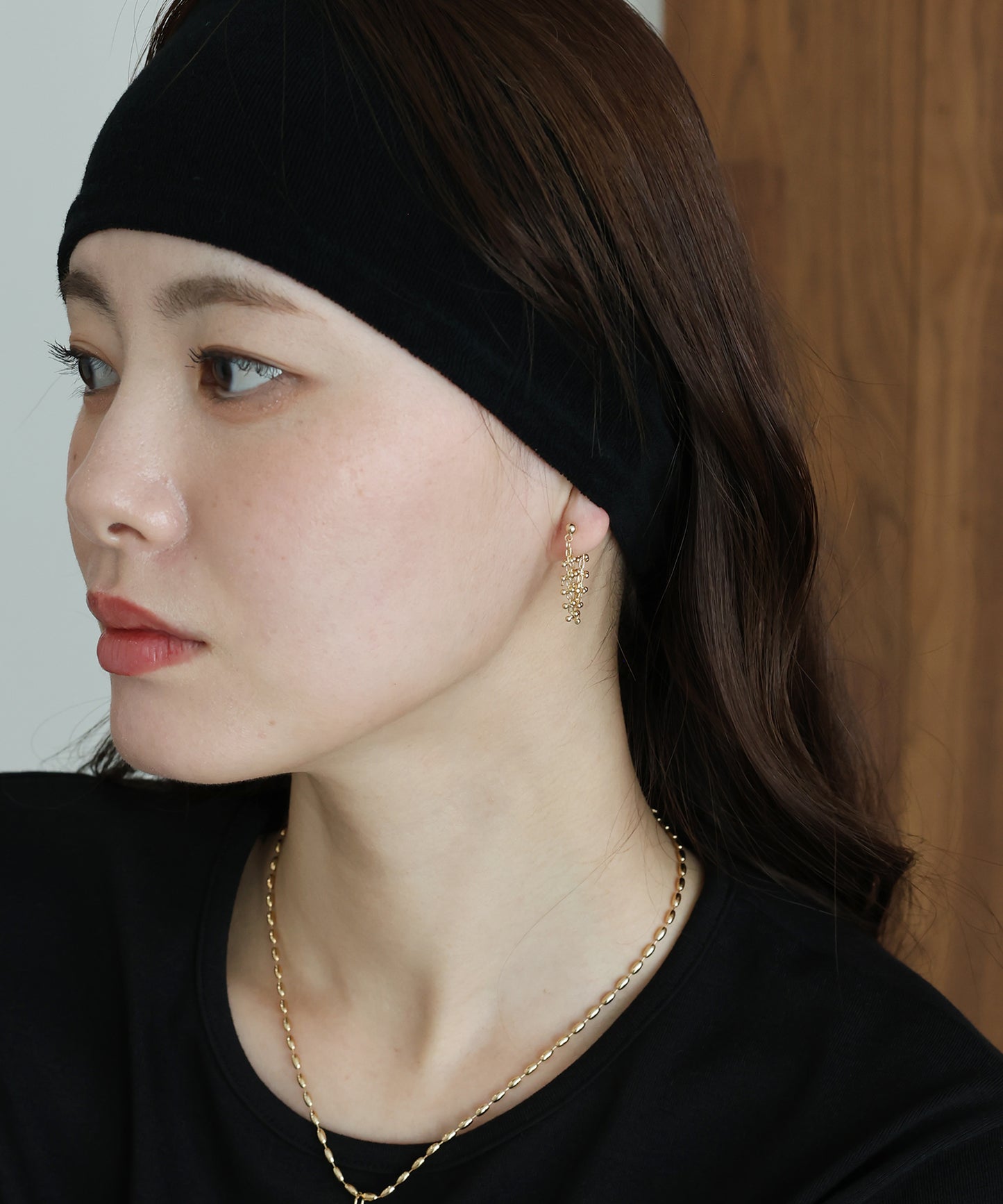 チェーンフープピアス / ニッケルフリー【メール便】