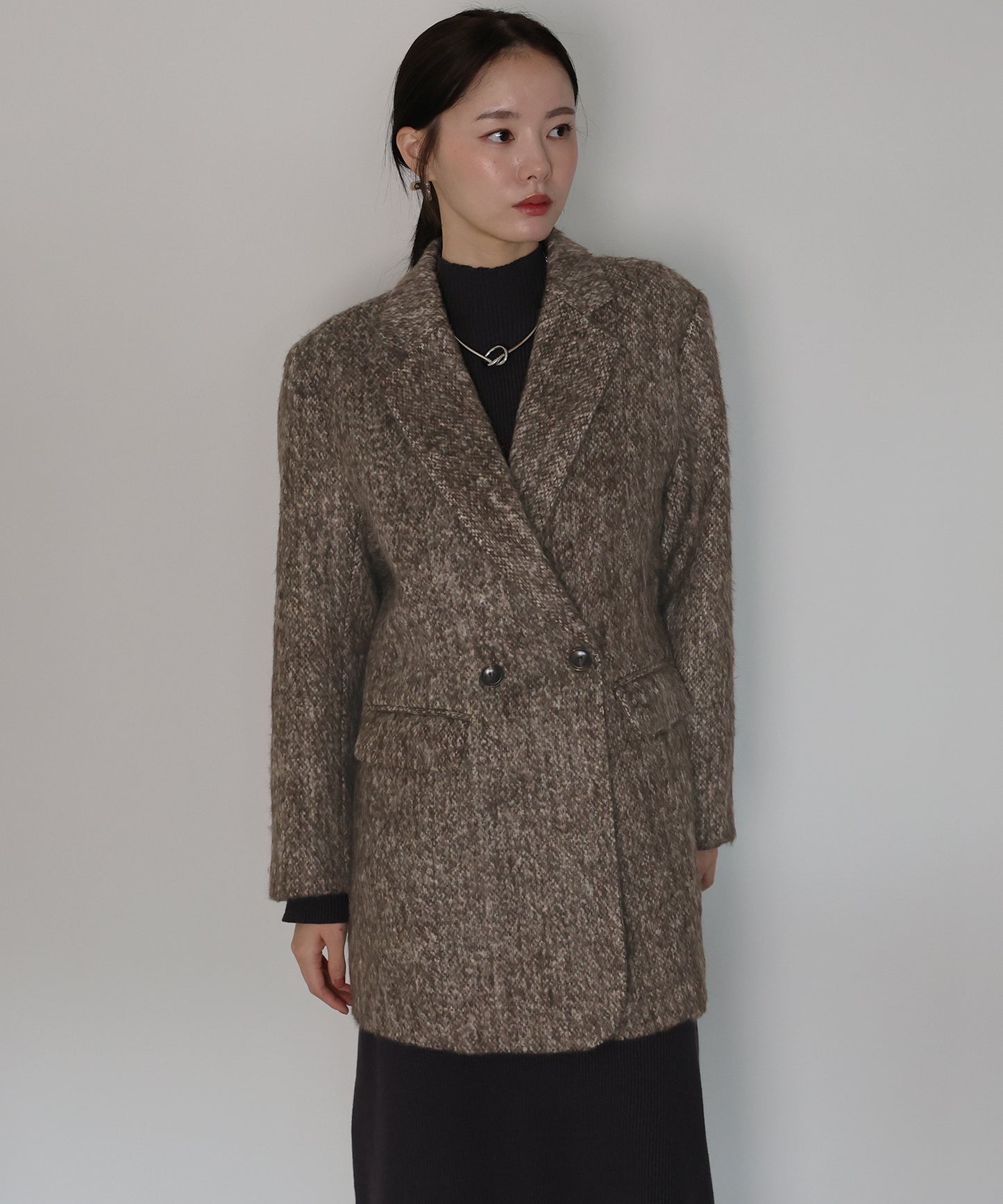 【SALE】[J by blue]シャギーハーフコート