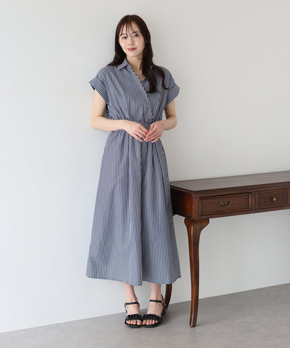 カシュクールシャツワンピース