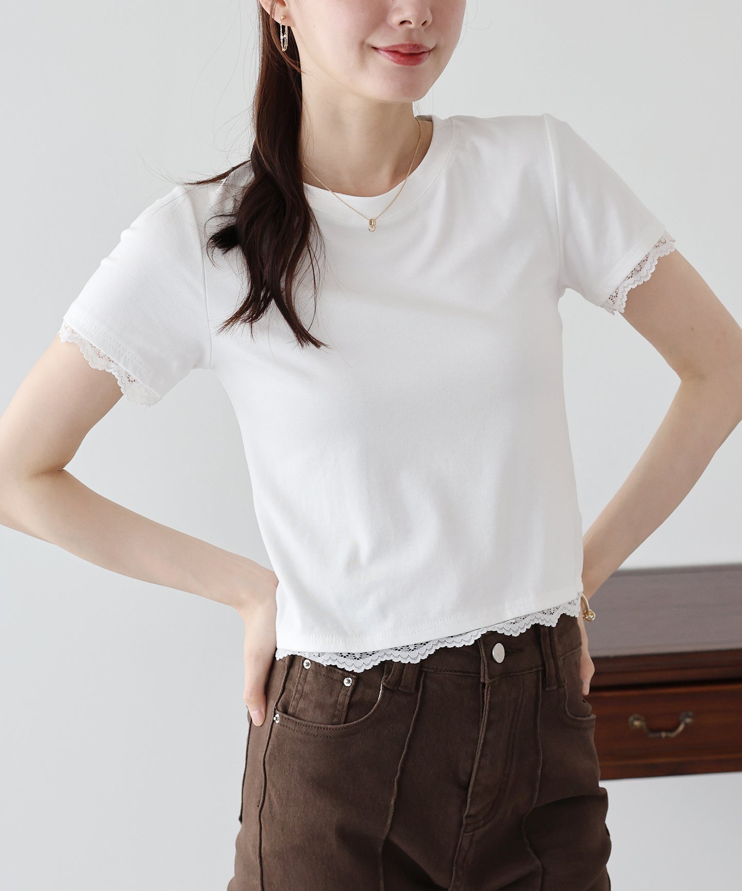 レースドッキングTシャツ【メール便】