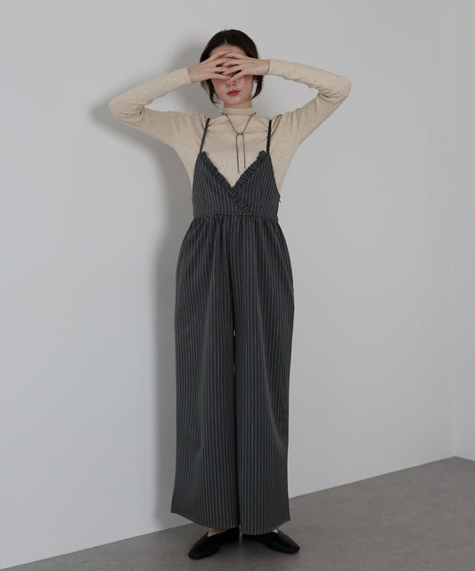 【早割5％OFF】[ J by blue ]ピンストライプフリルサロペット