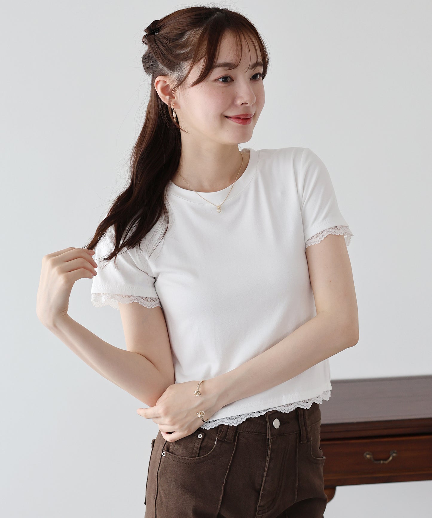 レースドッキングTシャツ【メール便】