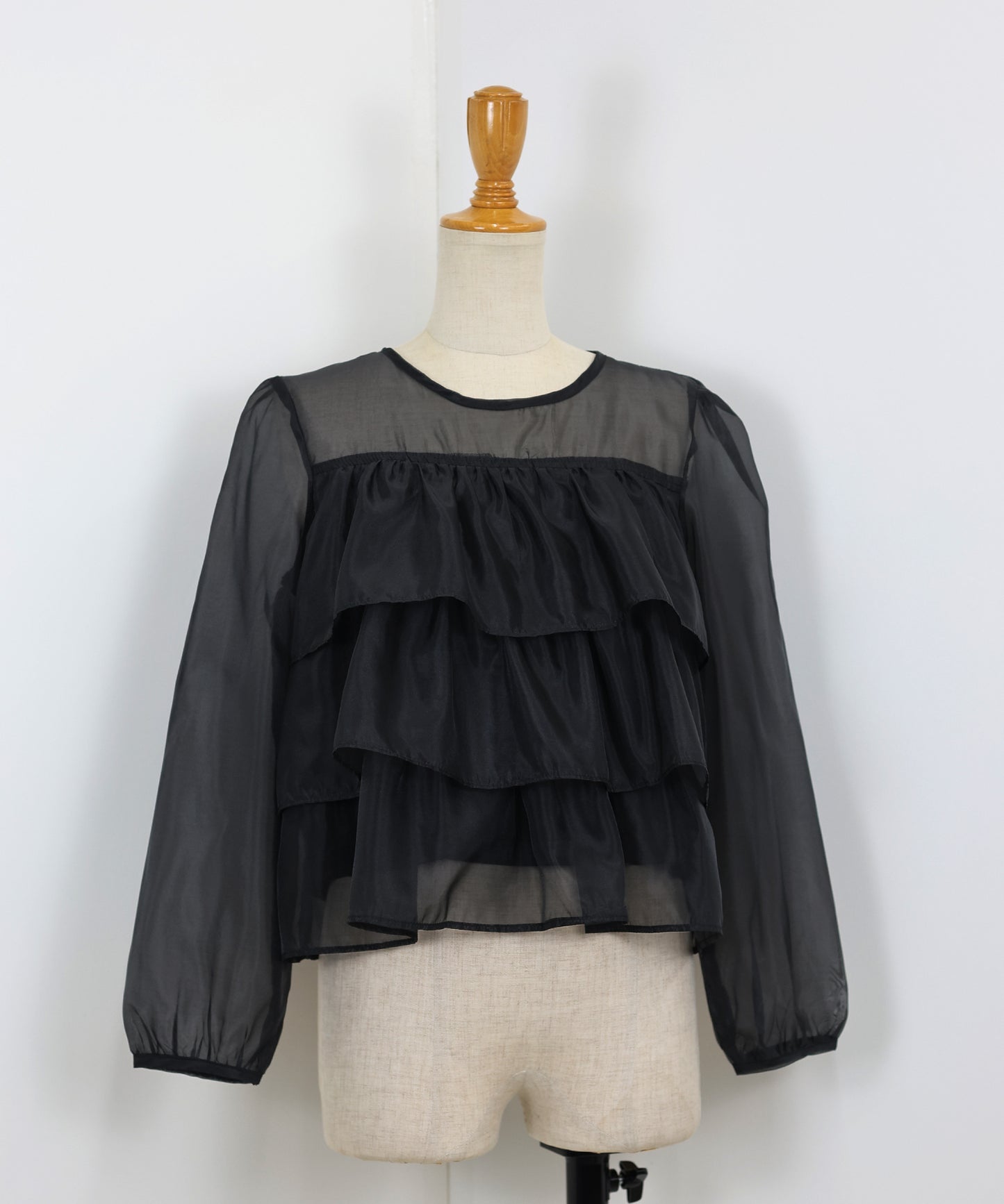 【TIME SALE】シアーティアードブラウス【ネコポス】