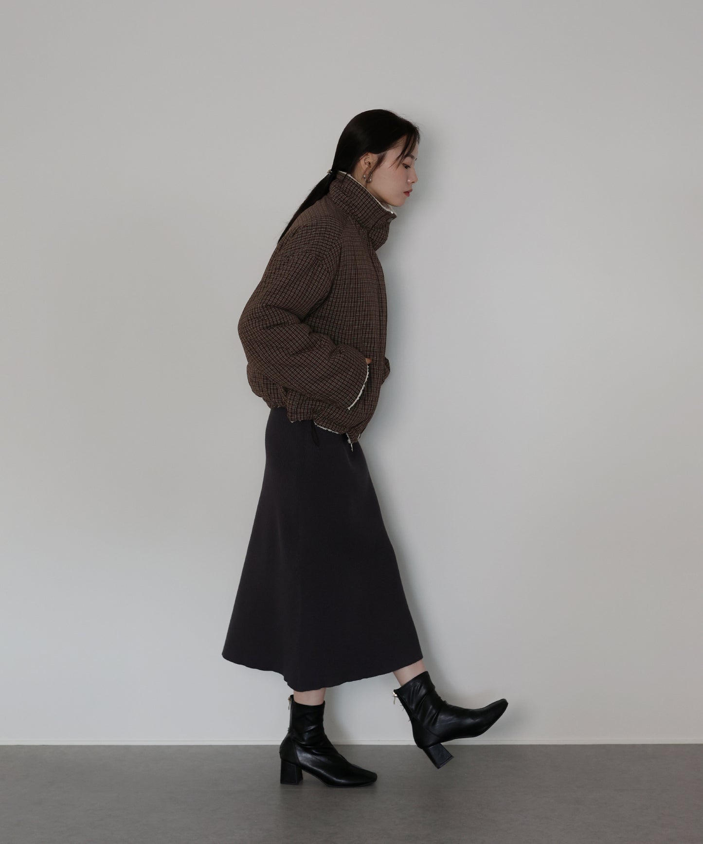 【早割5％OFF】2WAYボアチェックダウンジャケット