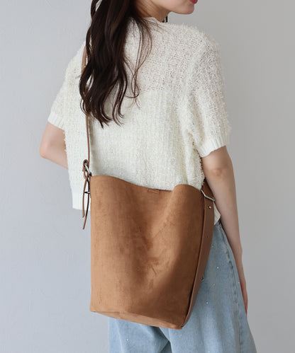 スウェードバケツバッグ