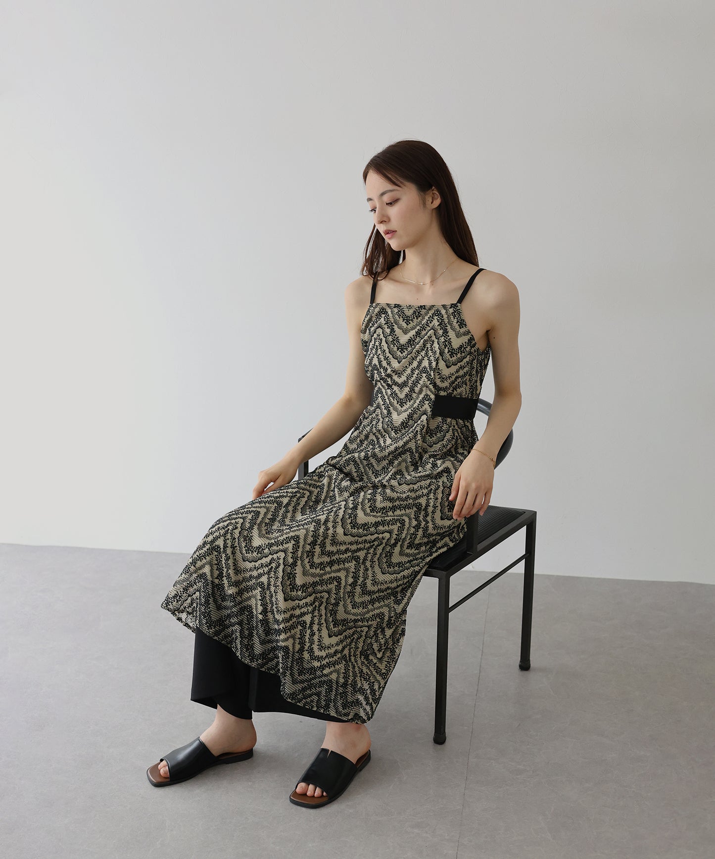 【新商品限定5％OFF（火）】【日本製】ジャガードキャミワンピース[J by blue]